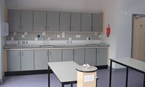 Sink units in newly built classrooms